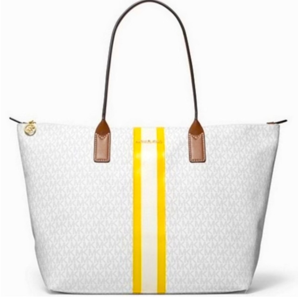 Michael Kors Jet Set Logo Stripe Tote Bag